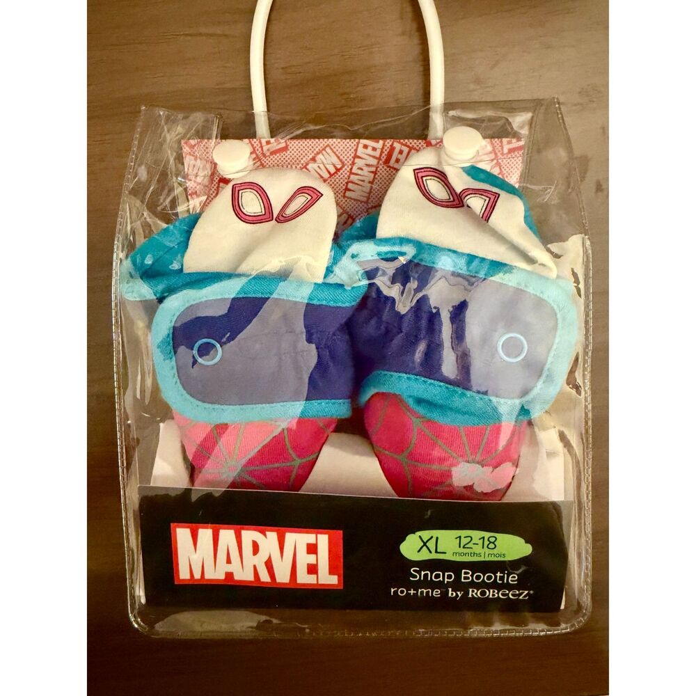 Marvel Snap Bootie ROBEEZ Ghost Spider Bright Pink 12-18 months NEW
